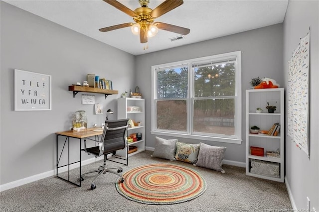 310 Interchange Dr, Fayetteville, NC 28311 - carpeted office space with ceiling fan