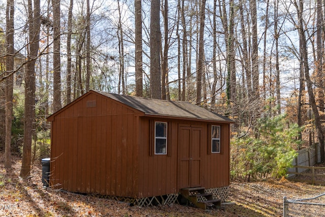 view of outdoor structure