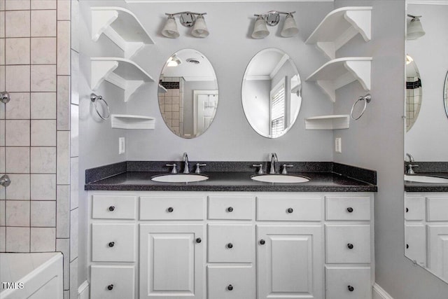 bathroom with vanity