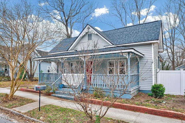 bungalow-style house with a porch