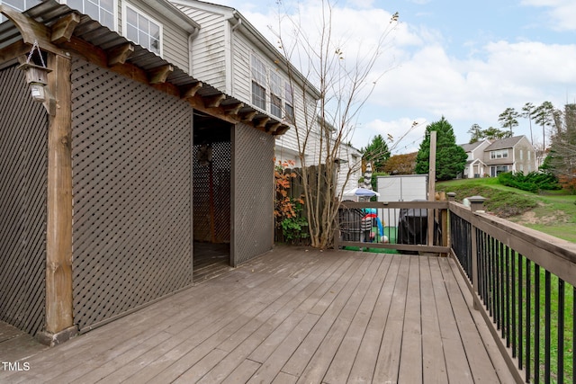 view of wooden deck