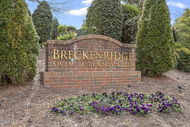 view of community sign