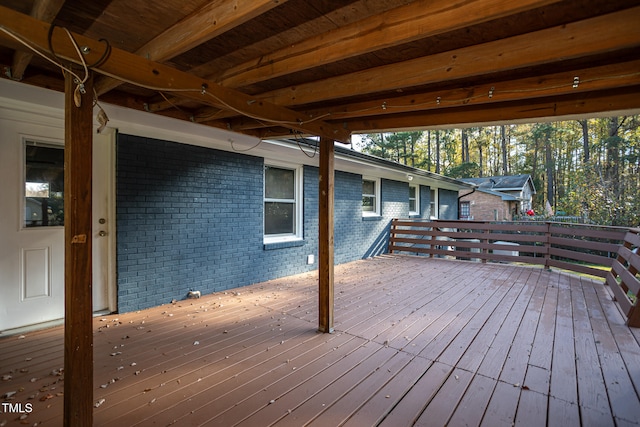 view of wooden terrace