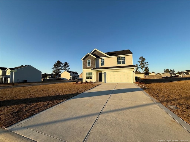 view of front of home featuring a garage