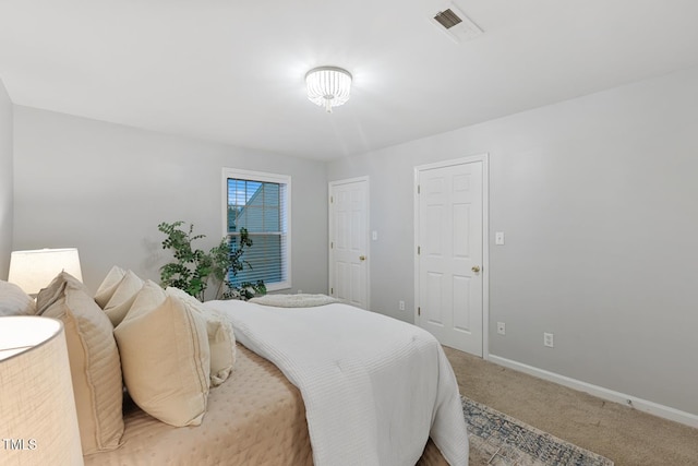 bedroom with carpet floors