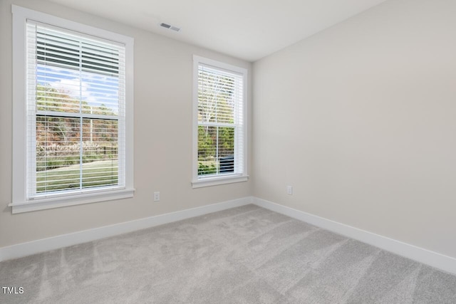 carpeted empty room with a healthy amount of sunlight