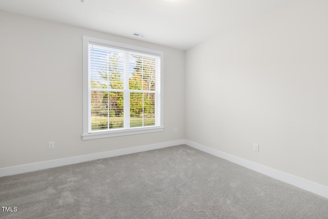 carpeted spare room featuring a healthy amount of sunlight