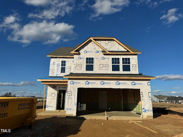 view of unfinished property