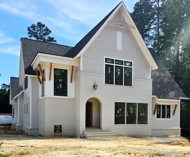 3341 Colby Chase Dr, Apex, NC 27539 - view of front of property featuring brick siding and roof with shingles