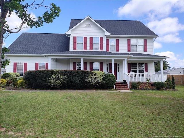 view of front of home featuring a front yard