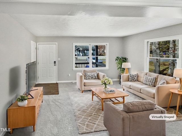 615 Wildaro Ct, Hillsborough, NC 27278 - living room with carpet floors and baseboards