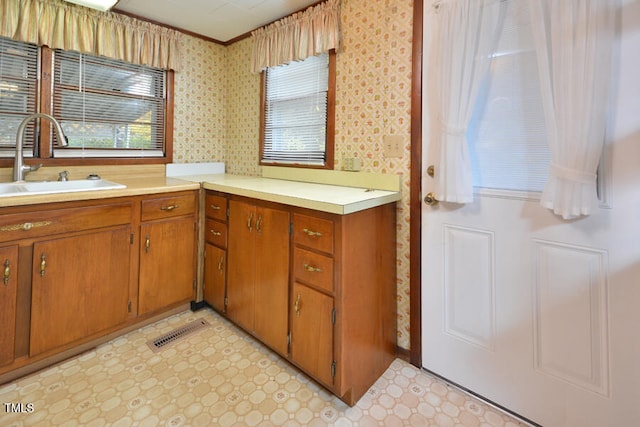 interior space featuring sink