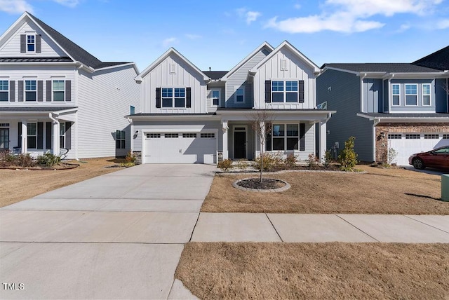 view of front of home with a garage and a front yard