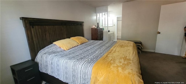 bedroom with carpet floors