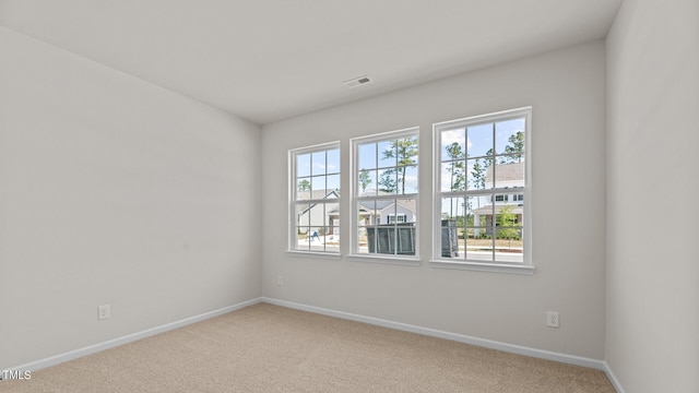 carpeted spare room with plenty of natural light