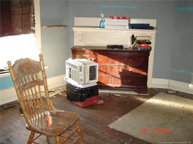 interior space featuring dark wood-type flooring