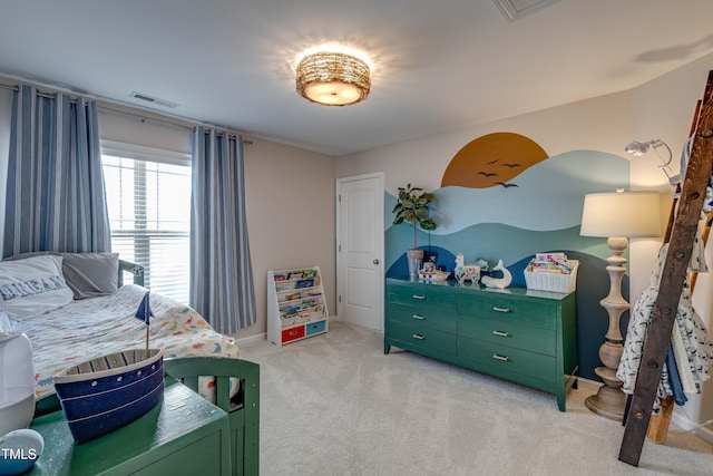 view of carpeted bedroom