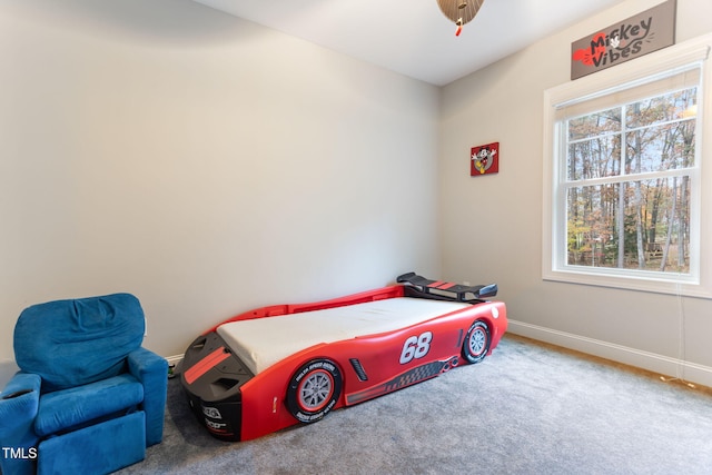 view of carpeted bedroom