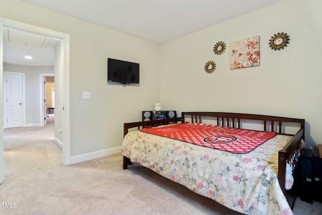 view of carpeted bedroom