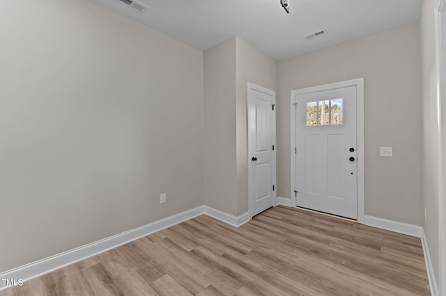 entryway featuring light hardwood / wood-style flooring