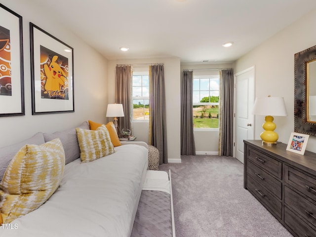 view of carpeted bedroom