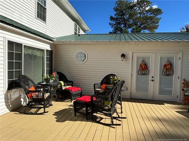 deck with outdoor lounge area