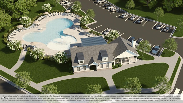 6433 Alfalfa Ln, Wake Forest, NC 27587 - bird's eye view of a pool