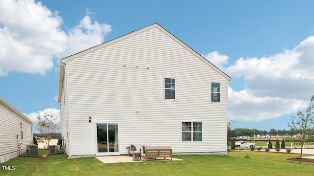6433 Alfalfa Ln, Wake Forest, NC 27587 - back of property featuring a yard, cooling unit, a patio area, and outdoor lounge area