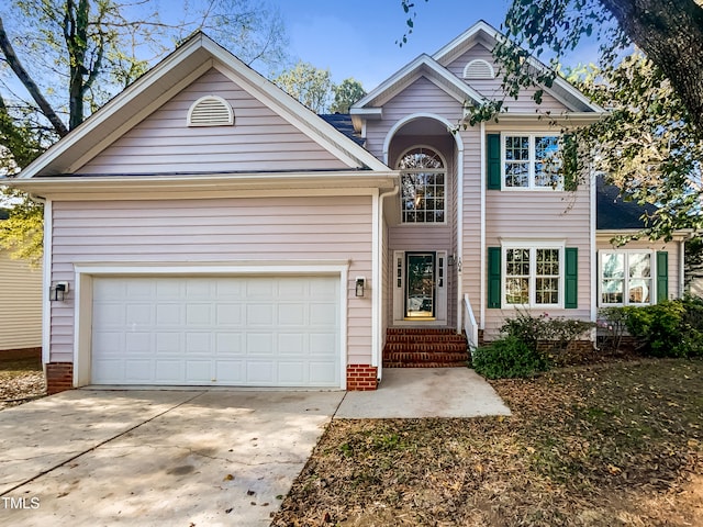 front of property featuring a garage