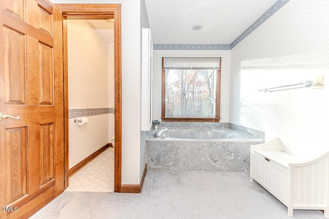 bathroom with a bathtub