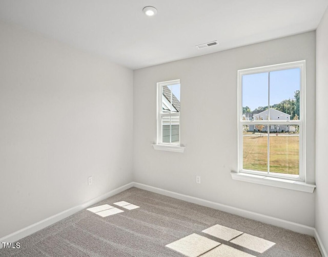 empty room with carpet flooring and plenty of natural light