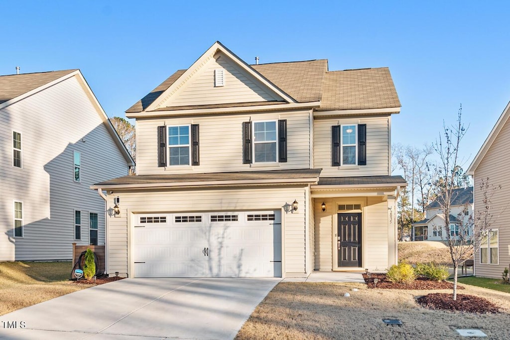 view of front of house featuring a garage