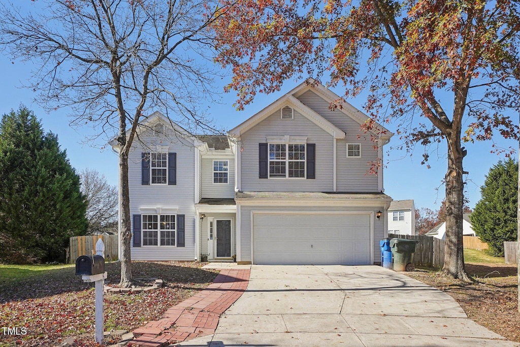 front facade featuring a garage