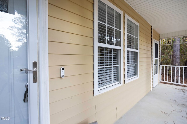 exterior space with covered porch