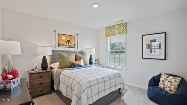 view of carpeted bedroom