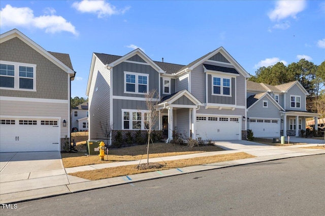 craftsman-style house featuring a garage