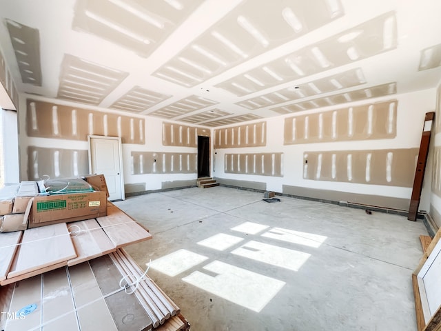 interior space with concrete floors