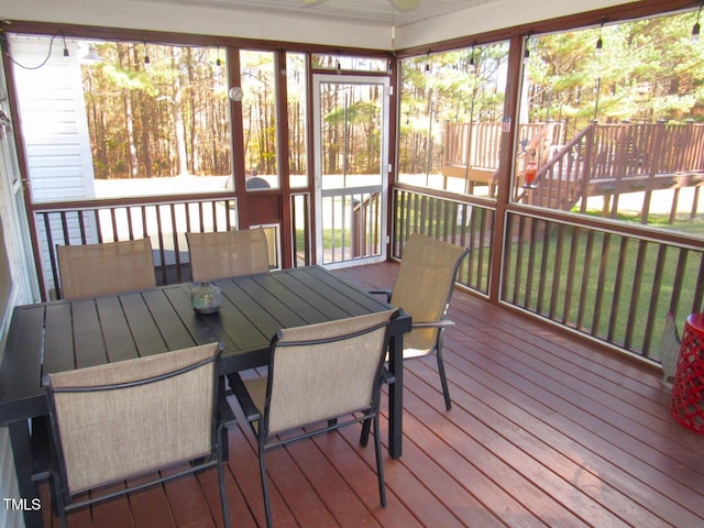 view of sunroom / solarium