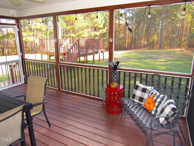 view of sunroom / solarium