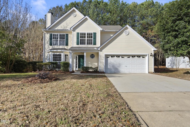 view of property featuring a front lawn