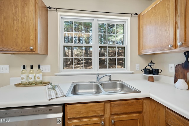 kitchen featuring sink and dishwasher