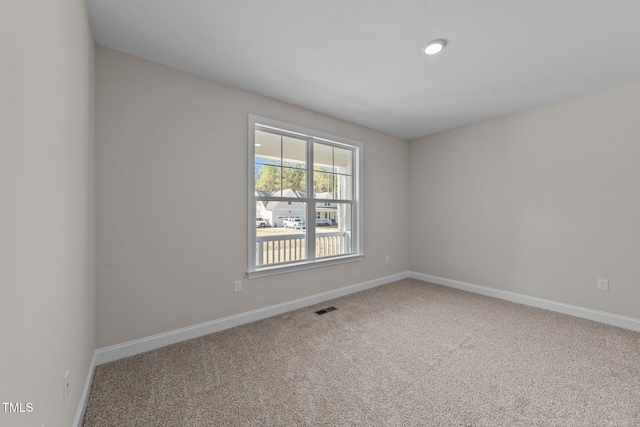 view of carpeted empty room