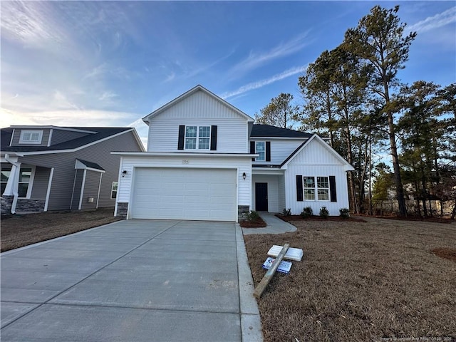 view of front of home featuring a garage