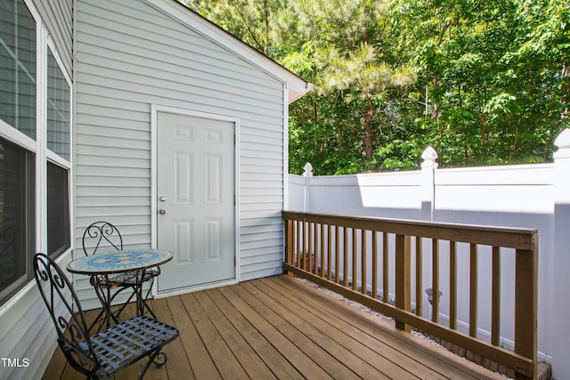 view of wooden deck