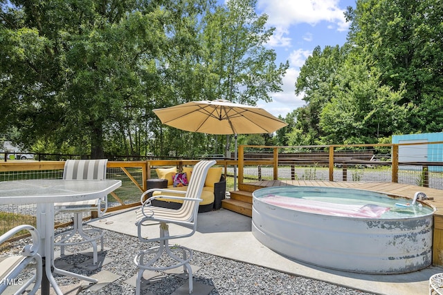 view of patio / terrace with a deck