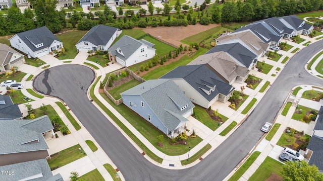 aerial view featuring a residential view