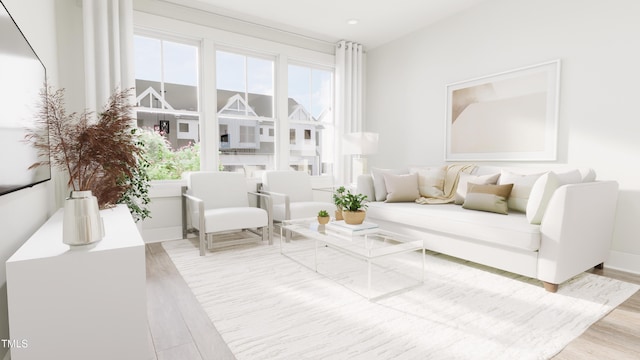 interior space featuring light hardwood / wood-style floors