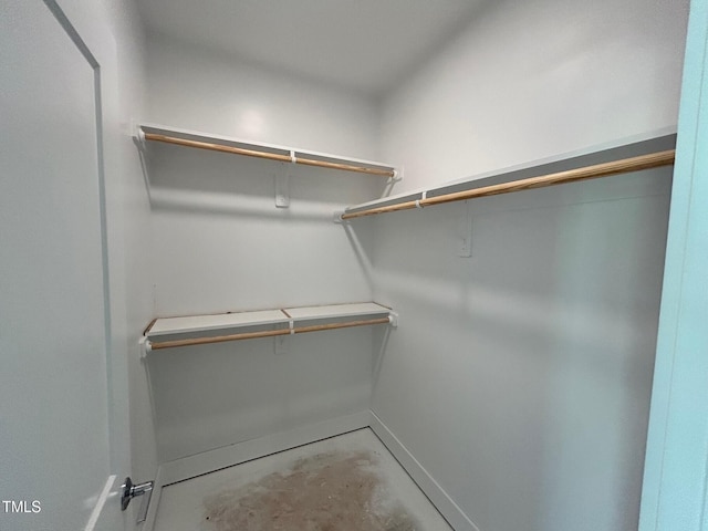 view of walk in closet