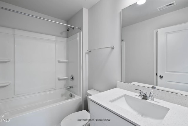 8816 Melvin St Unit 15-, Smithfield, Willow Springs, NC 27592 - bathroom featuring toilet, vanity, and bathtub / shower combination
