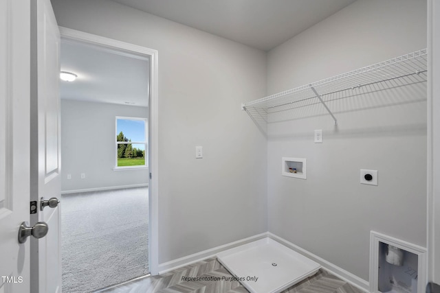 8816 Melvin St Unit 15-, Smithfield, Willow Springs, NC 27592 - washroom with electric dryer hookup, washer hookup, baseboards, and carpet